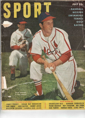 Aug 1948 Sport Magazine Stan Musial Sugar Ray Robinson Warren Spahn