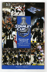 VINTAGE Apr 9 2008 Pittsburgh Penguins Ottawa Sens Playoff Program MAF Shutout