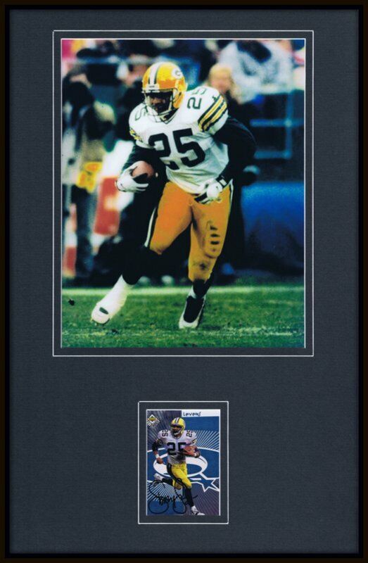 Dorsey Levens Signed Framed 11x17 Photo Display Green Bay Packers Georgia Tech