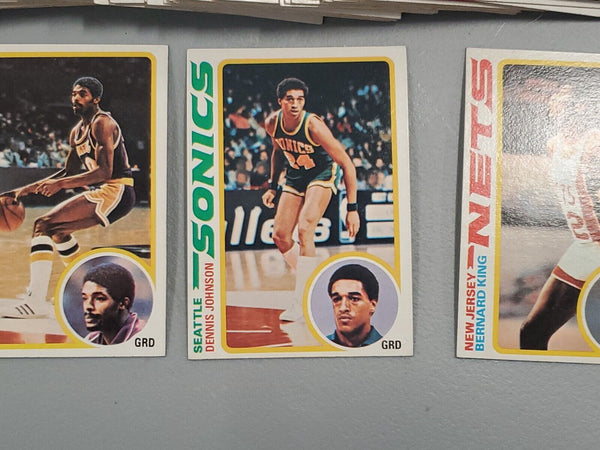 1978-79 Topps Basketball Starter Set Lot 63/132 47% Complete Bernard King RC