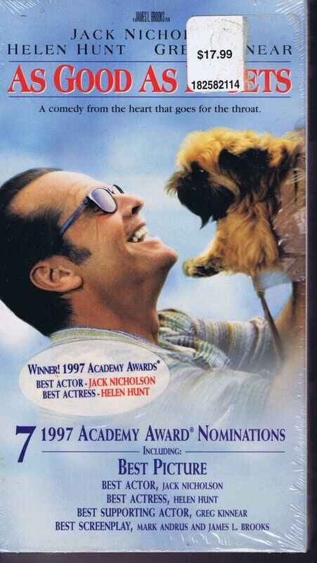 As Good As It Gets VINTAGE VHS Cassette Jack Nicholson Helen Hunt