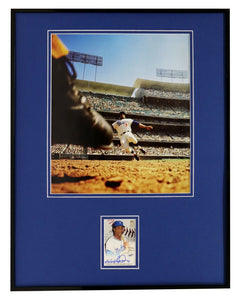 Willie Davis Signed Framed 16x20 Photo Display TOPPS Dodgers