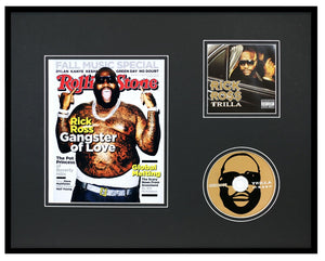 Rick Ross 16x20 Framed Trilla CD & Rolling Stone Cover Display