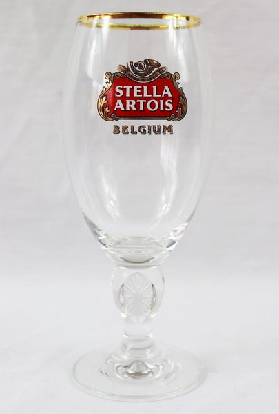 VINTAGE Stella Artois Gold Rim Belgium Beer Glass