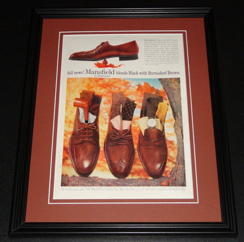 1959 Bostonian Mansfield Shoes 11x14 Framed ORIGINAL Vintage Advertisement