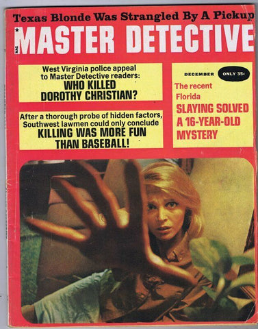 ORIGINAL Vintage December 1966 Master Detective Magazine GGA