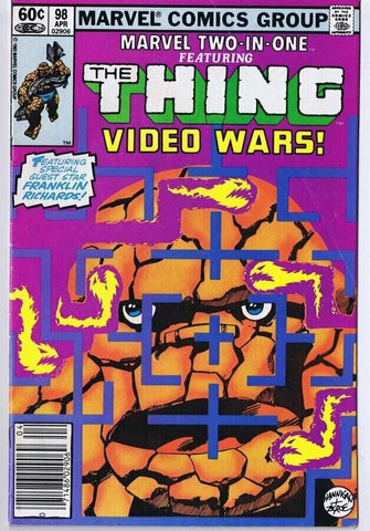 Marvel Two in One #98 ORIGINAL Vintage 1983 Comic Book Thing Video Wars