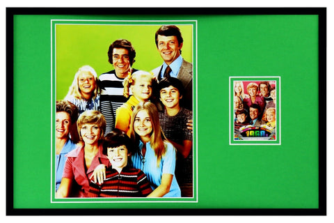 The Brady Bunch Cast Framed 11x17 Vintage Topps American Pie Card +  Photo Set