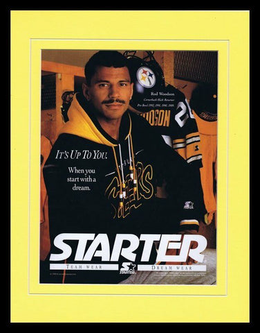 Steelers Rod Woodson 1993 Starter Framed 11x14 ORIGINAL Vintage Advertisement 