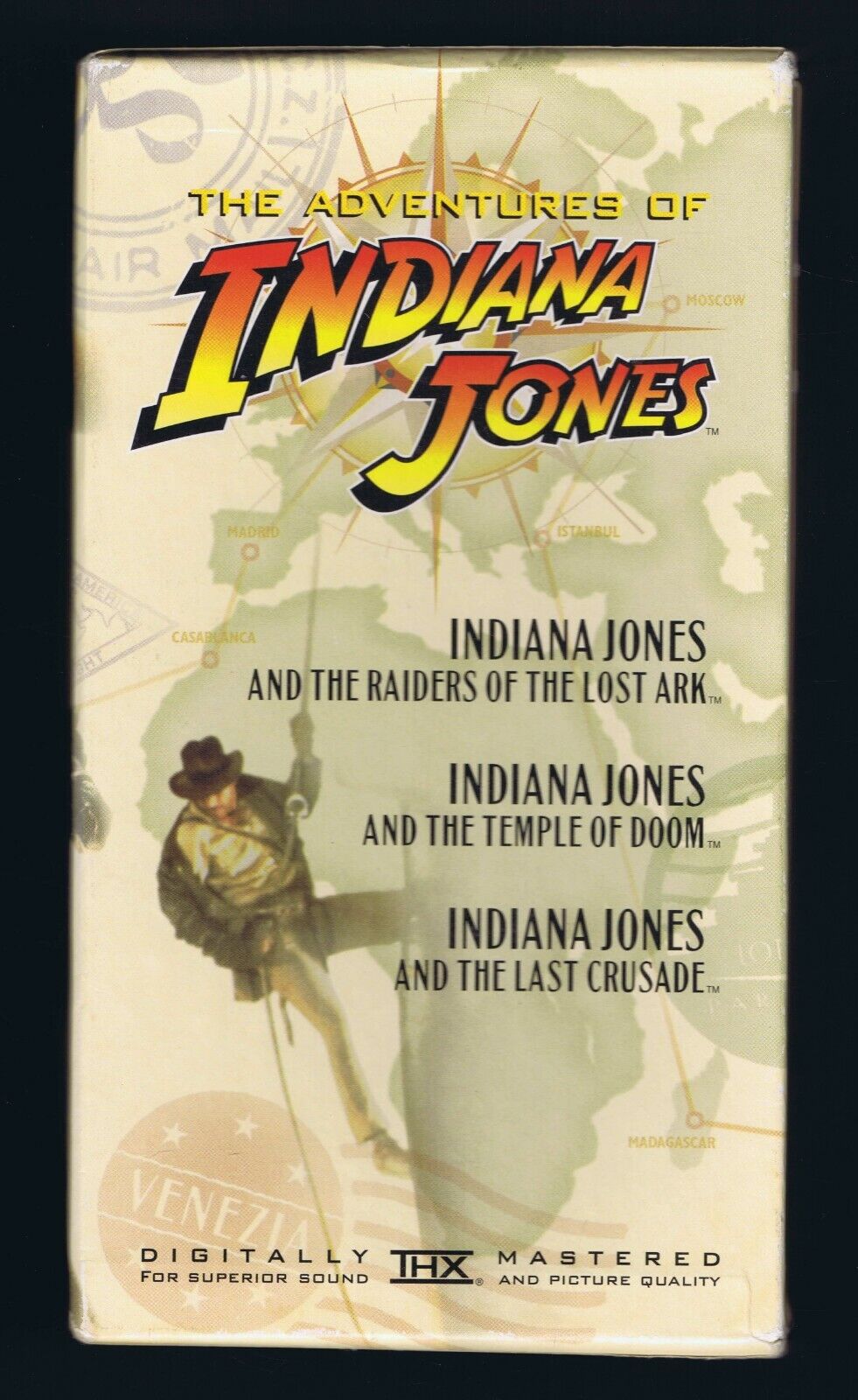 Adventures of Indiana Jones Trilogy 1989 VINTAGE VHS Cassette Box Set of 3