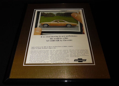 1965 Chevrolet Corvair Framed 11x14 ORIGINAL Vintage Advertisement