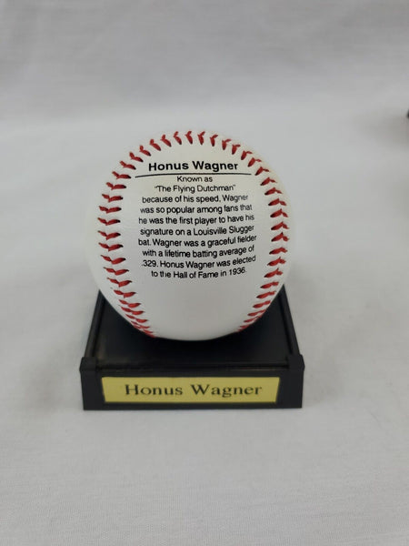 Honus Wagner Record Breakers of Baseball Facsimile Signed Baseball