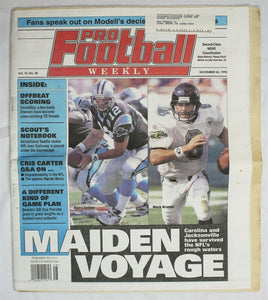  VINTAGE Nov 26 1995 Pro Football Weekly Magazine Mark Brunell Kerry Collins