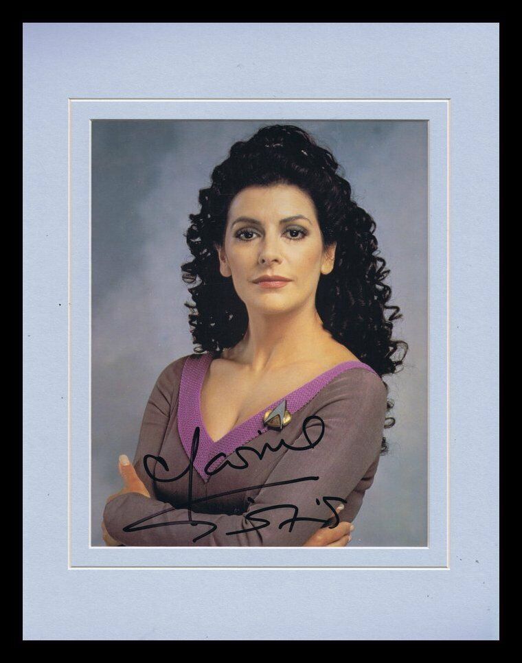 Marina Sirtis Signed Framed 11x14 Photo Display Deanna Troi Star Trek TNG