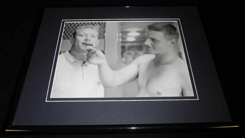 Mickey Mantle Smoking with Roger Maris Framed 11x14 Photo Display Yankees