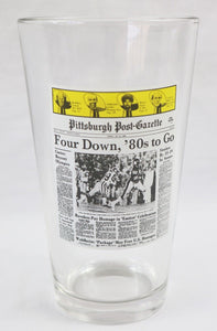 Pittsburgh Post Gazette Steelers Super Bowl XIV Pint Glass John Stallworth