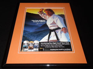 Chuck Norris Facsimile Signed Framed 1993 Right Guard Advertising Display