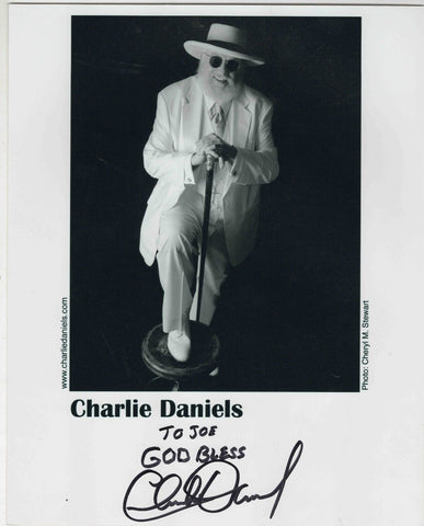 Charlie Daniels Signed 8x10 Photo Devil Went Down to Georgia