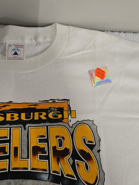 VINTAGE Deadstock Delta 1995 Pittsburgh Steelers AFC Champs T-Shirt XL NWT