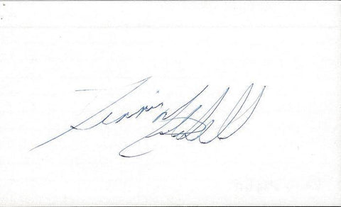 Dennis Mitchell Signed 3x5 Index Card