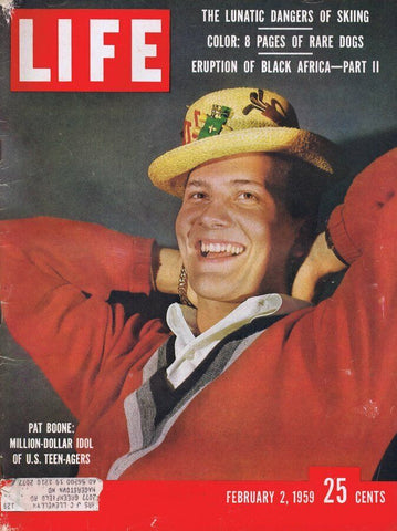 ORIGINAL Vintage Life Magazine February 2 1959 Pat Boone