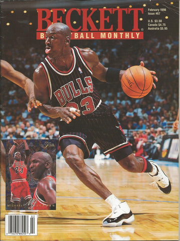 VINTAGE Feb 1996 Beckett Basketball Magazine Michael Jordan 