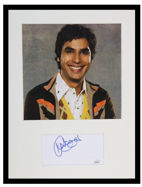 Kunal Nayyar Signed Framed 11x14 Photo Display JSA Big Bang Theory