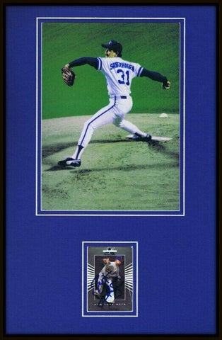 Bret Saberhagen Signed Framed 11x17 Photo Display Royals