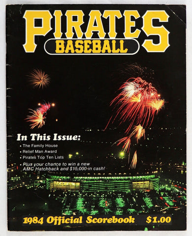 VINTAGE 1984 Houston Astros @ Pittsburgh Pirates Scorebook Unscored