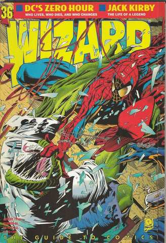 ORIGINAL Vintage Aug 1994 Wizard Magazine #36 Spiderman Lizard