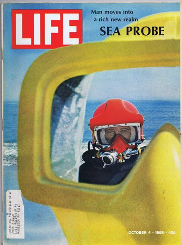 ORIGINAL Vintage Life Magazine October 4 1968 Sea Probe