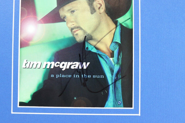 Tim McGraw Signed Framed 16x20 CD & Photo Set JSA A Place in the Sun