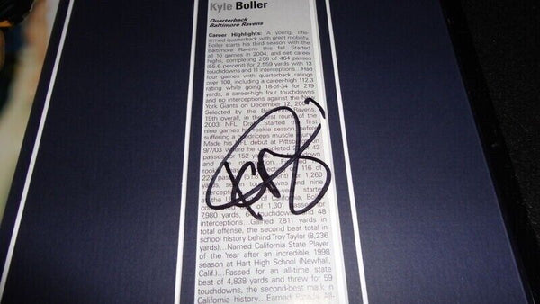 Kyle Boller Signed Framed 11x17 Photo Display Cal Bears Ravens