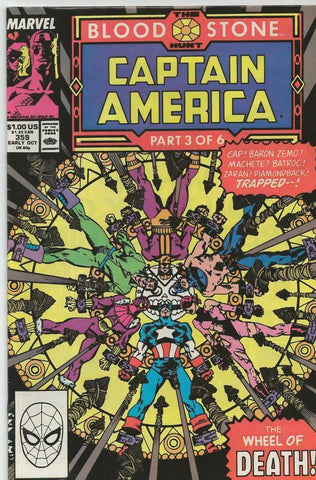 Captain America #359 ORIGINAL Vintage 1989 Marvel Comics 1st Cameo Crossbones