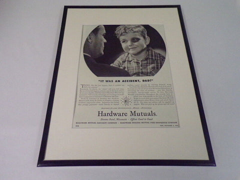 1951 Hardware Mutuals Wisconsin Framed 11x14 ORIGINAL Vintage Advertisement