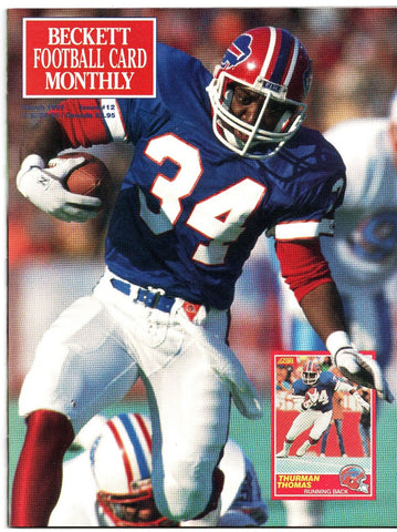 Beckett Football Card Magazine #12 VINTAGE 1991 Thurman Thomas Bills