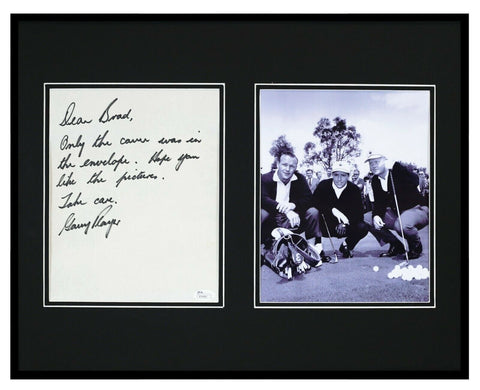 Gary Player Signed Framed 16x20 Handwritten Letter & Photo Display JSA