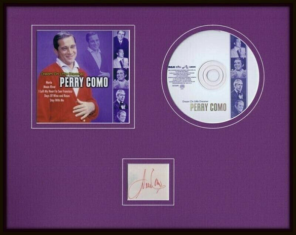 Perry Como Signed Framed 11x14 CD & Photo Display 