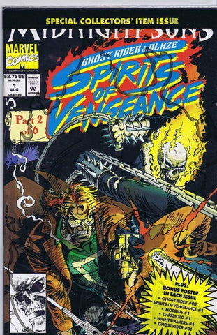 Ghost Rider Blaze Spirits of Vengeance #1 ORIGINAL Vintage 1992 Marvel Comics  