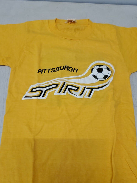 VINTAGE 1980s Burger King Pittsburgh Spirit MISL Soccer T-Shirt 34-36