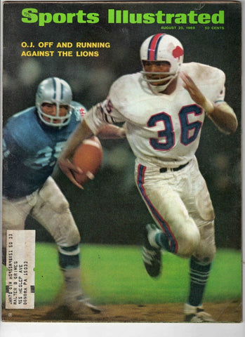 Aug 25 1969 Sports Illustrated Magazine OJ Simpson Bills