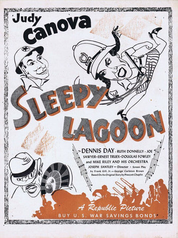 Sleepy Lagoon 1943 WWII Era ORIGINAL Vintage 9x12 Industry Ad Judy Canova