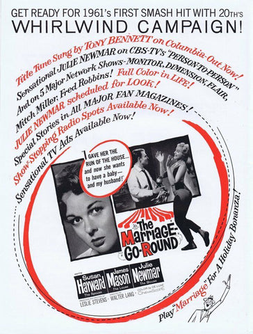 Marriage Go Round 1960 ORIGINAL Vintage 9x12 Industry Ad Susan Hayward