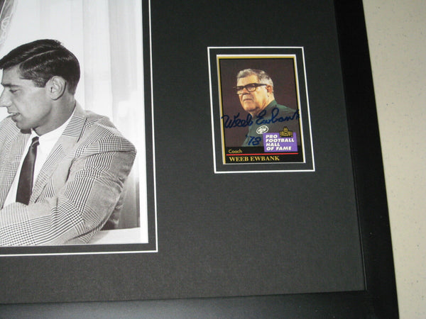 Weeb Ewbank Signed Framed 11x17 Photo Display w/ Joe Namath 