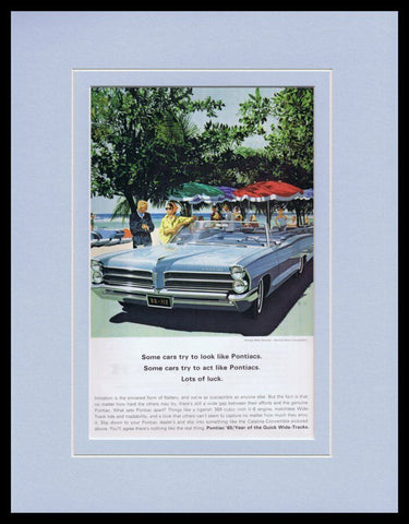 1965 Pontiac Catalina Convertible Framed 11x14 ORIGINAL Vintage Advertisement