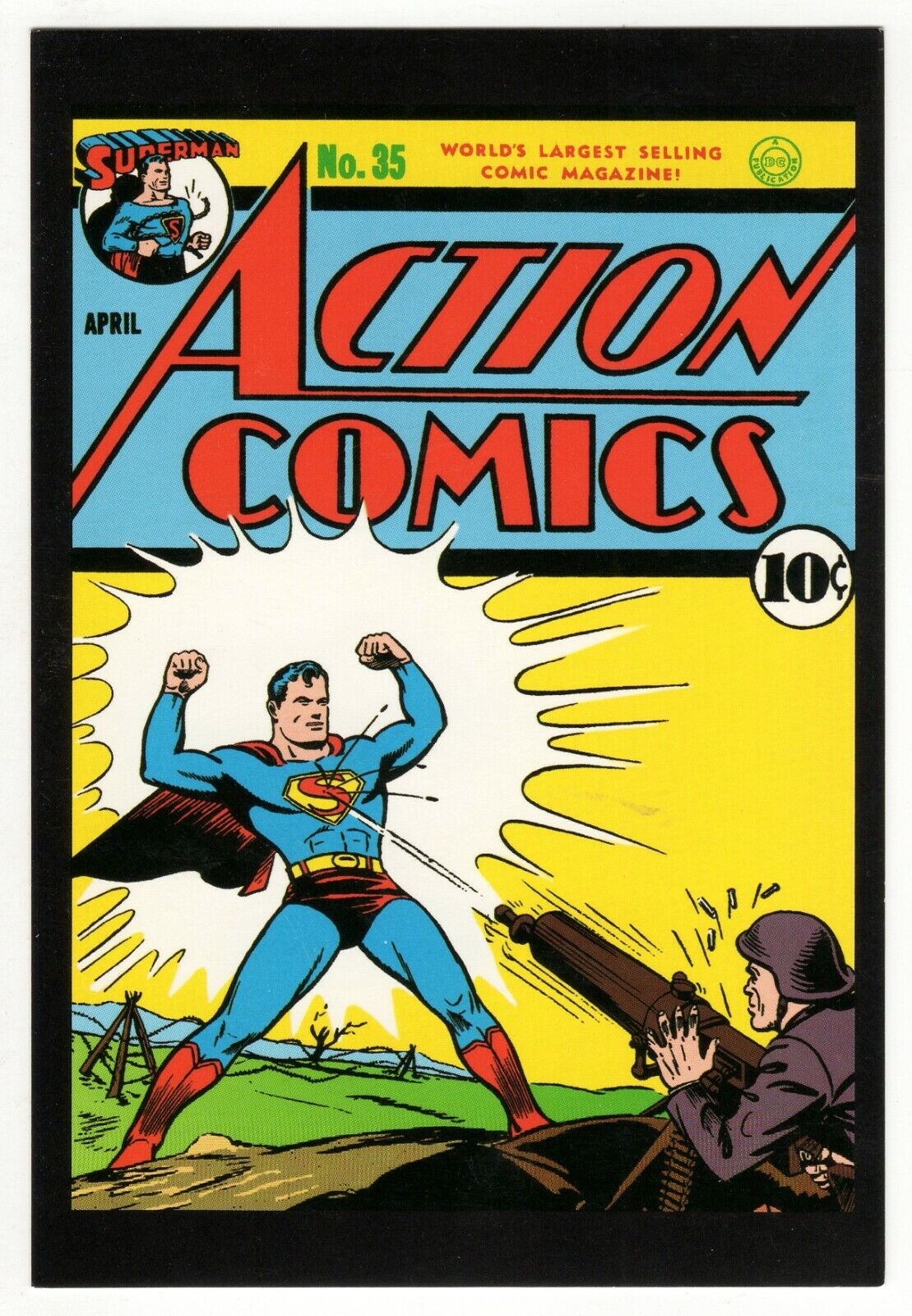 Action Comics #35 4x5" Cover Postcard 2010 DC Comics Superman