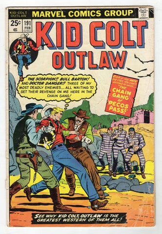 Kid Colt Outlaw #191 ORIGINAL Vintage 1975 Marvel Comics