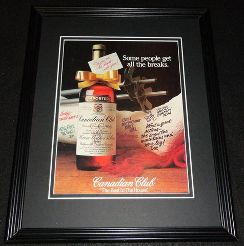 1980s Canadian Club Whisky Framed 11x14 ORIGINAL Vintage Advertisement