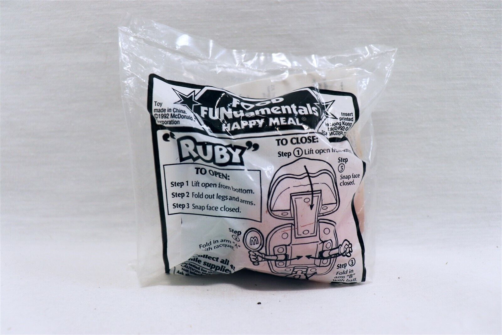 VINTAGE SEALED 1993 McDonald's Food Fundamentals Ruby