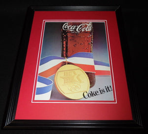 1984 Coca Cola Coke Is It Olympics Framed 11x14 ORIGINAL Advertisement